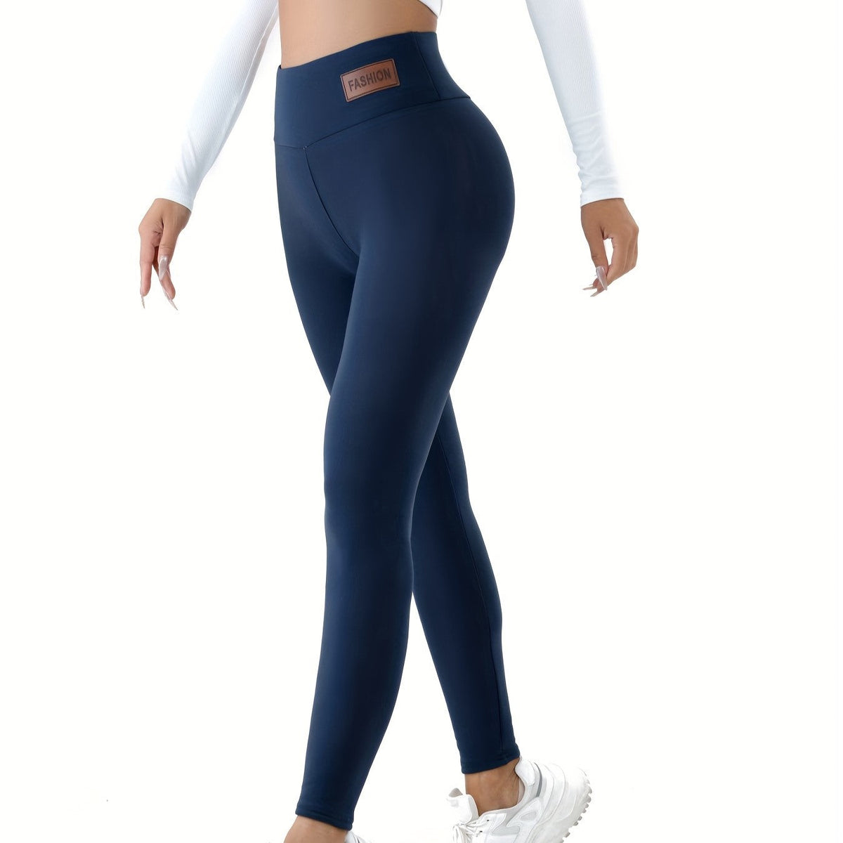 Amelia Skinny Thermal Leggings | High-Waisted Full-Length Leggings