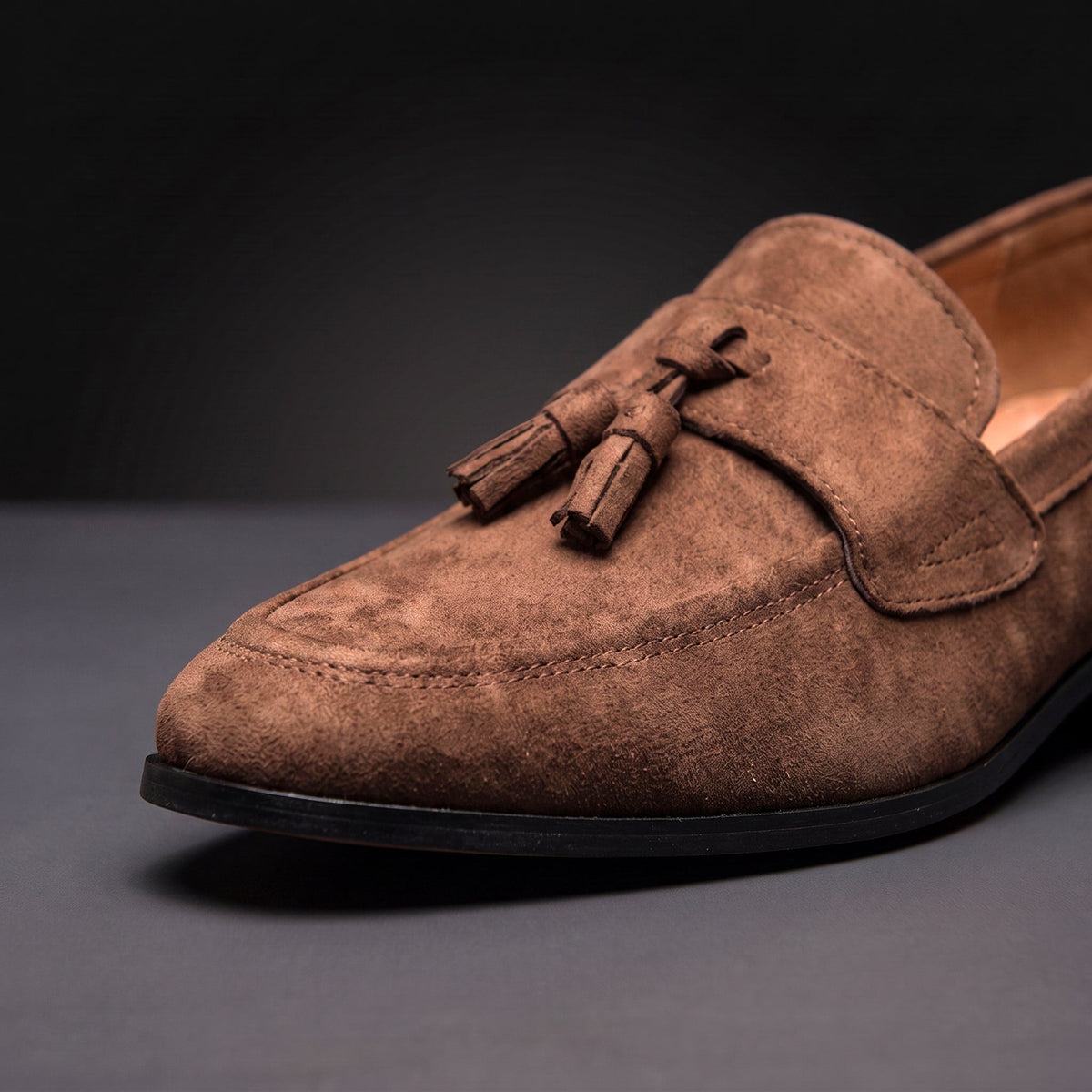 Microsuede Tassel Loafers | Cushioned Slip-On Summer Casual Dress Shoes