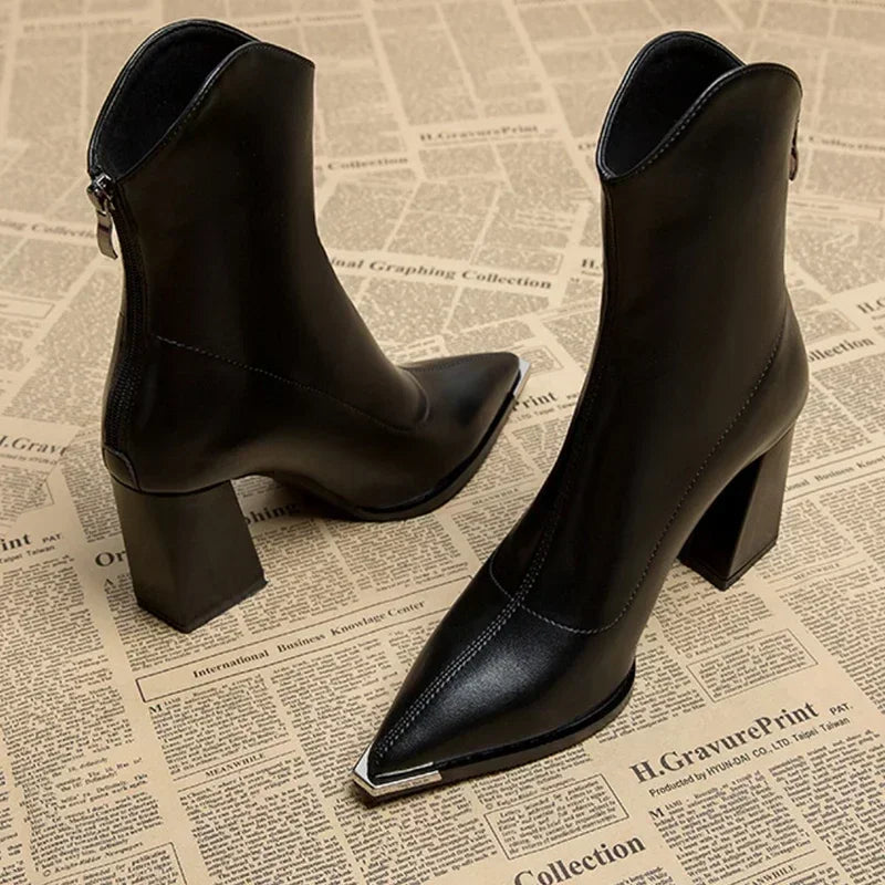 Chrome Tip Chelsea Leather Boot
