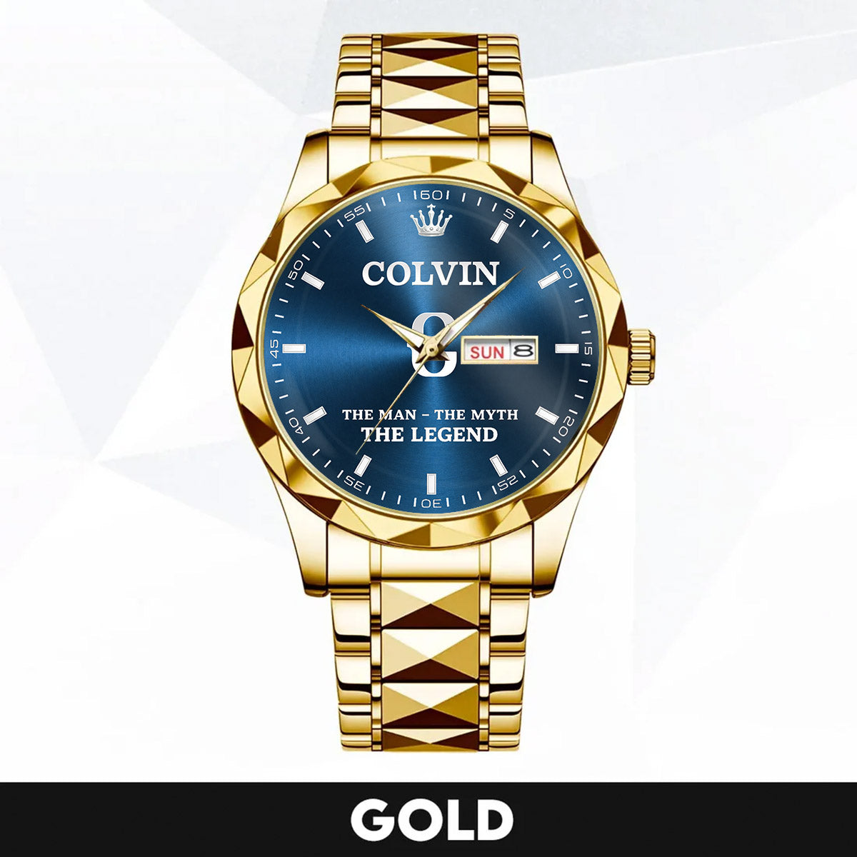 Men's Engraved Stainless Steel Watch | Water-Resistant Adjustable Dress Watch