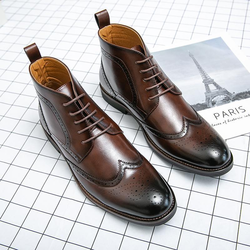 Herman Brogues Leather Boots