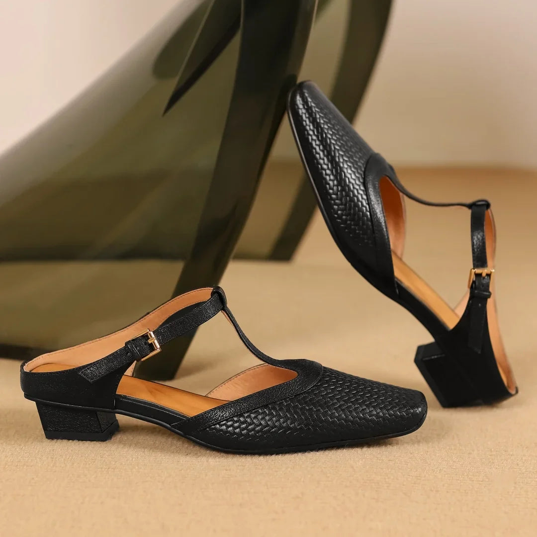Isabella Leather Mules