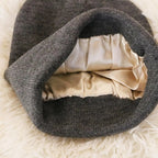 Isla Fitted Beanie | Ribbed Cuffed Satin-Lined Beanie