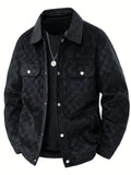 Leo Relaxed Fit Trucker Jacket | Checkered Button Front Trucker Jacket