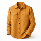 Men's Button-Up Overshirt - Camel