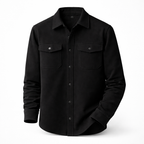 Men's Button-Up Overshirt - Black