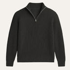 Men's Cashmere Knit Half-Zip Sweater - flat lay