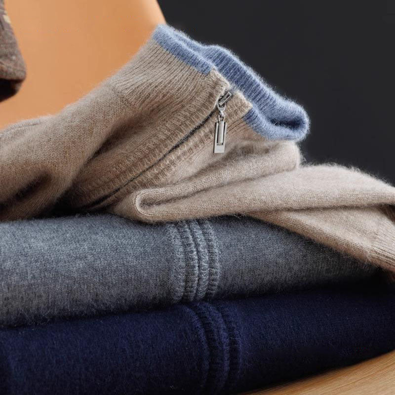 Men's Cashmere Zip Jacket - detail