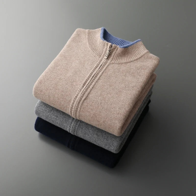 Men's Cashmere Zip Jacket - detail