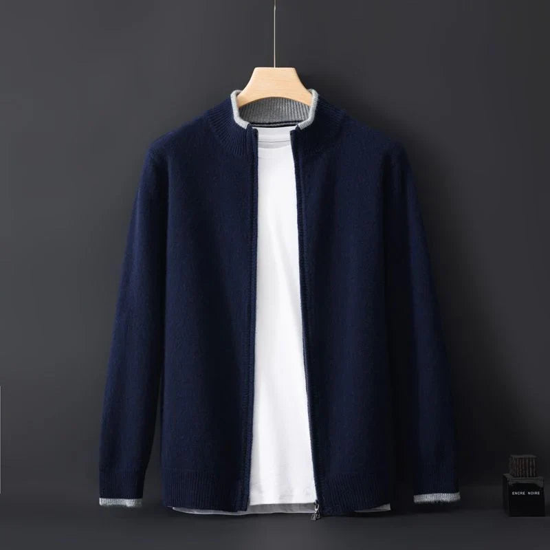 Men's Cashmere Zip Jacket - detail
