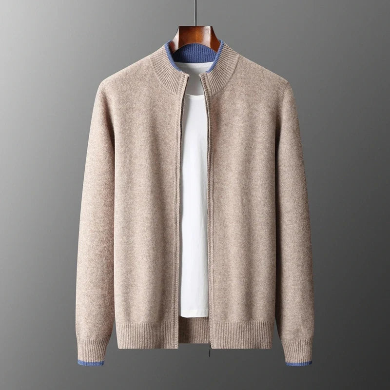 Men's Cashmere Zip Jacket - detail