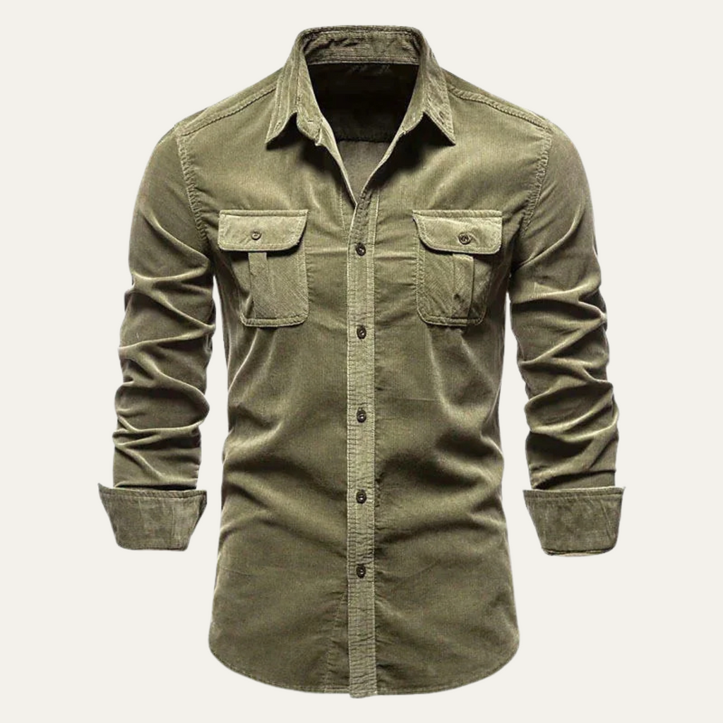 Men's Corduroy Button-Down Shirt