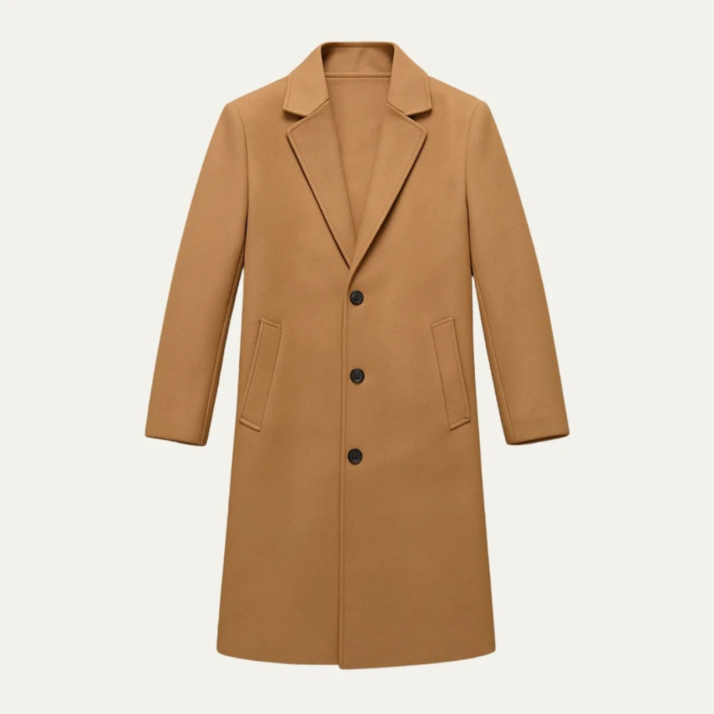Ashford Mercer cotton blend overcoat, front view