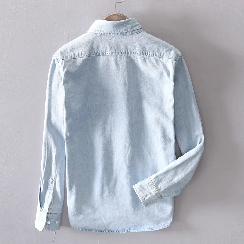 Fairbanks & Co Men's Cotton Denim Button-Down - detail