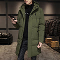 Men's down-insulated winter jacket - green