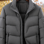 Men's Duck Down Quilted Puffer Jacket - detail