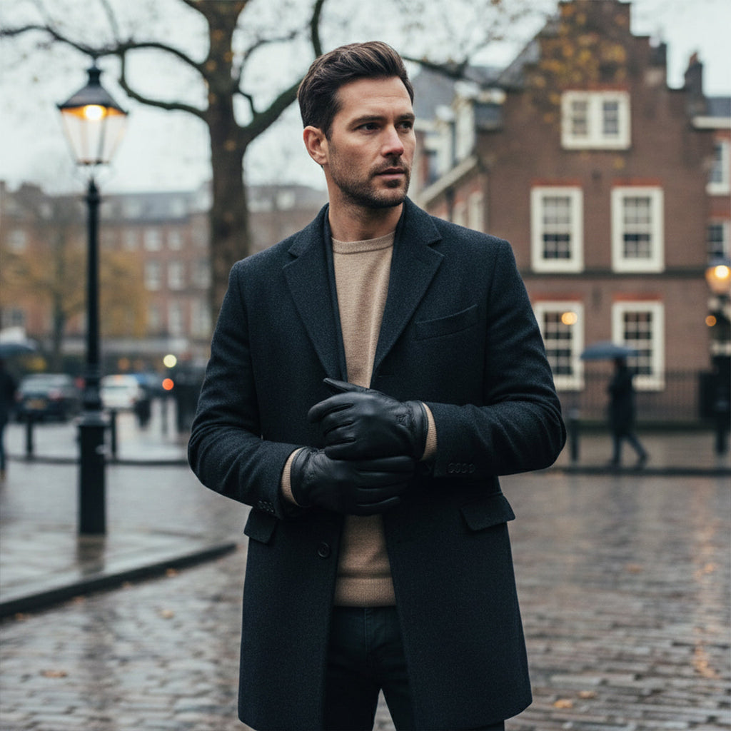 Men's Faux Leather Driving Gloves