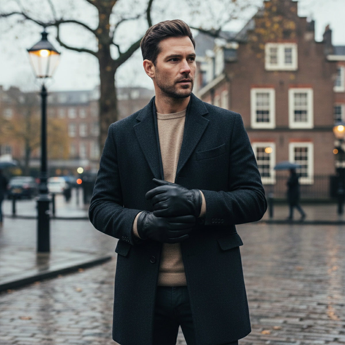 Men's Faux Leather Driving Gloves