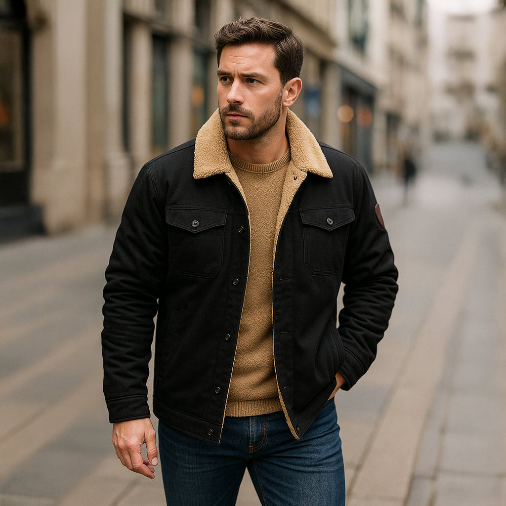 Bramwell & Fitch Men's Fleece-Lined Winter Coat - lifestyle