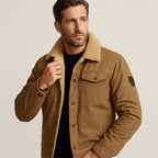Bramwell & Fitch Men's Fleece-Lined Winter Coat - Khaki