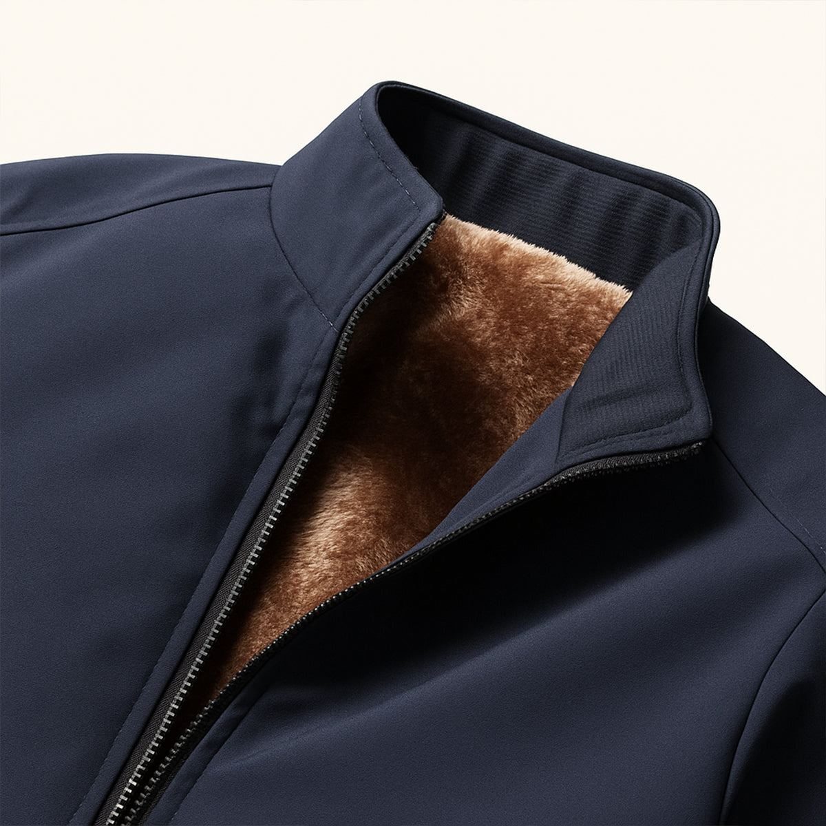 Men's Fleece-Lined Winter Jacket - fabric detail