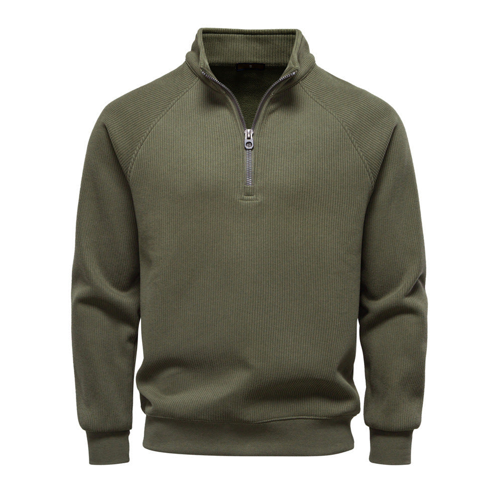 Men's Fleece Quarter-Zip Pullover - Army Green
