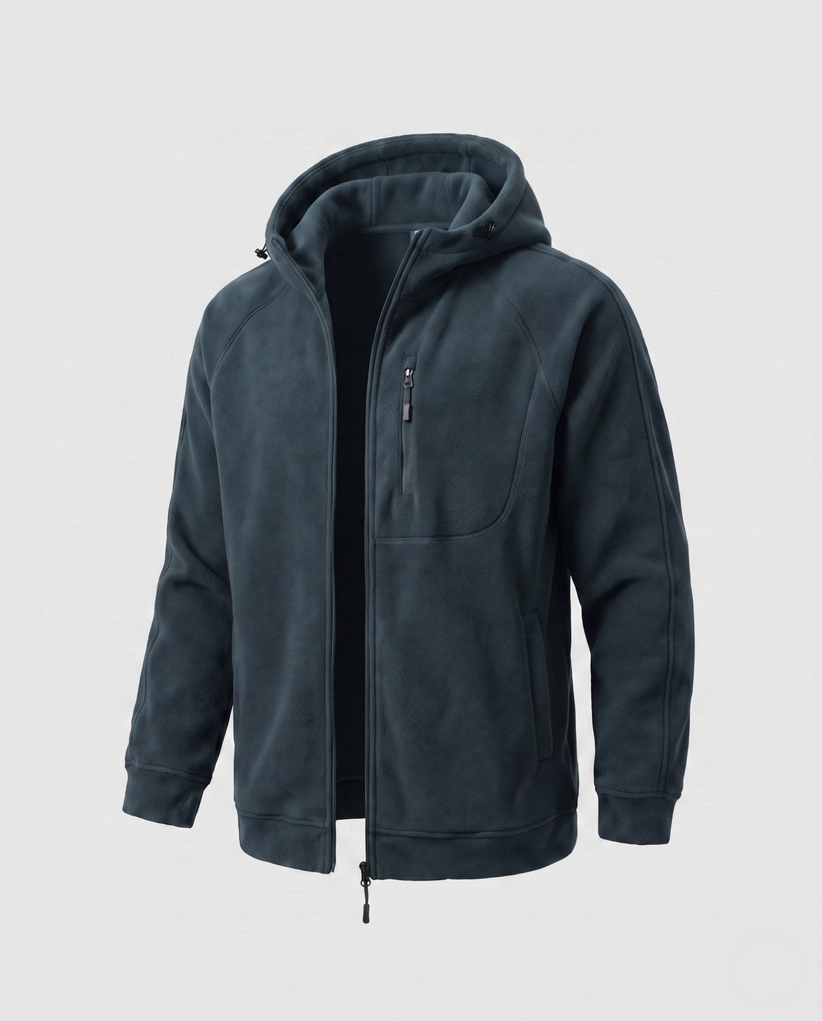 Men's fleece hoodie jacket in Dark Grey