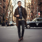 Winslow & Hart Men's Wool Blend Overcoat - lifestyle