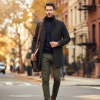 Winslow & Hart Men's Wool Blend Overcoat - lifestyle