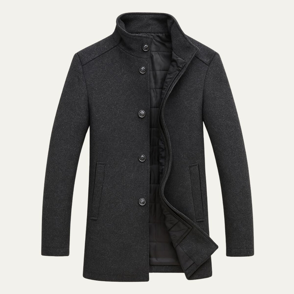 Winslow & Hart Men's Wool Blend Overcoat - detail