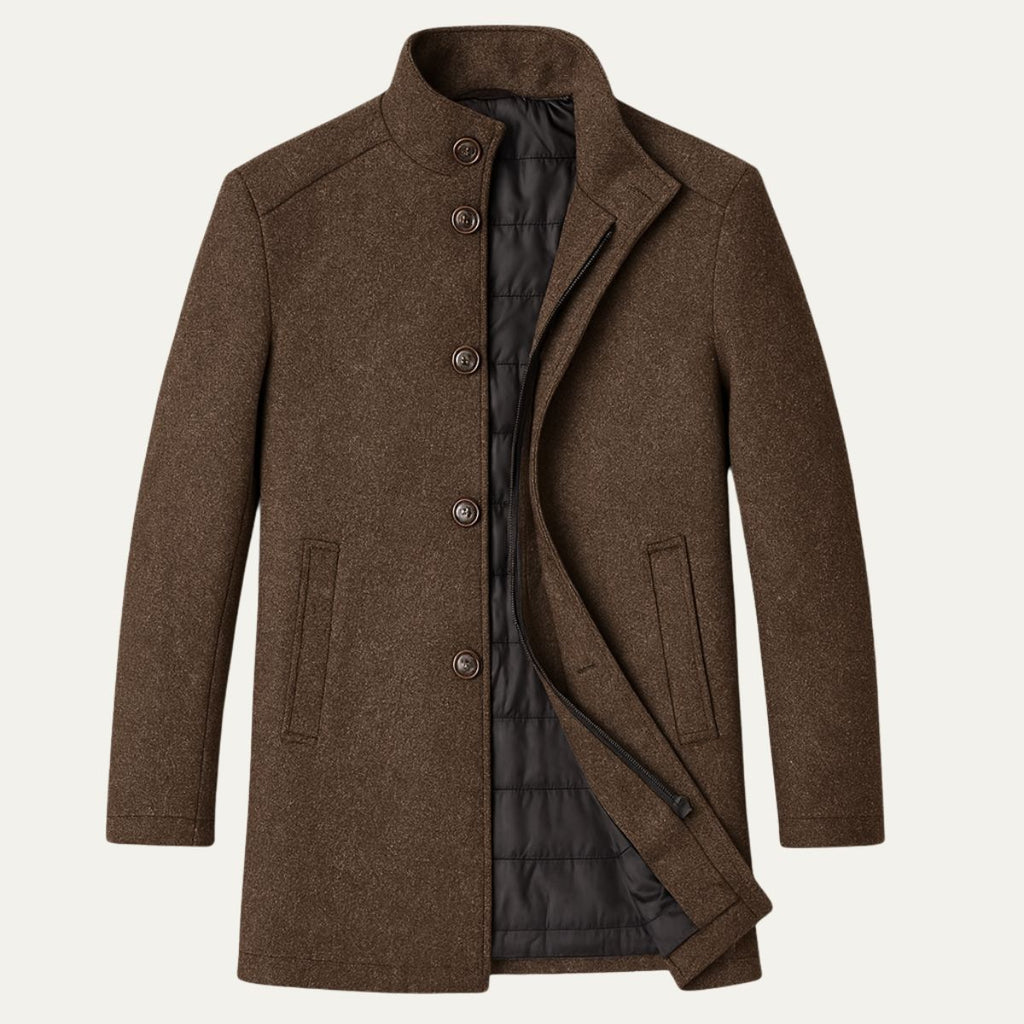 Winslow & Hart Men's Wool Blend Overcoat - Brown