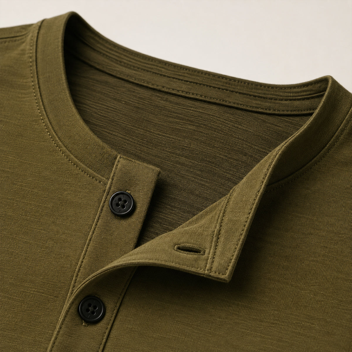 Men's long sleeve cotton polo shirt, smart-casual style, on-model