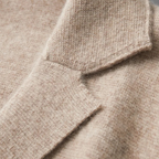 Men's Merino Wool Notch Collar Cardigan - detail