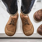 Men's Lace-Up Casual Shoes - Khaki - on model