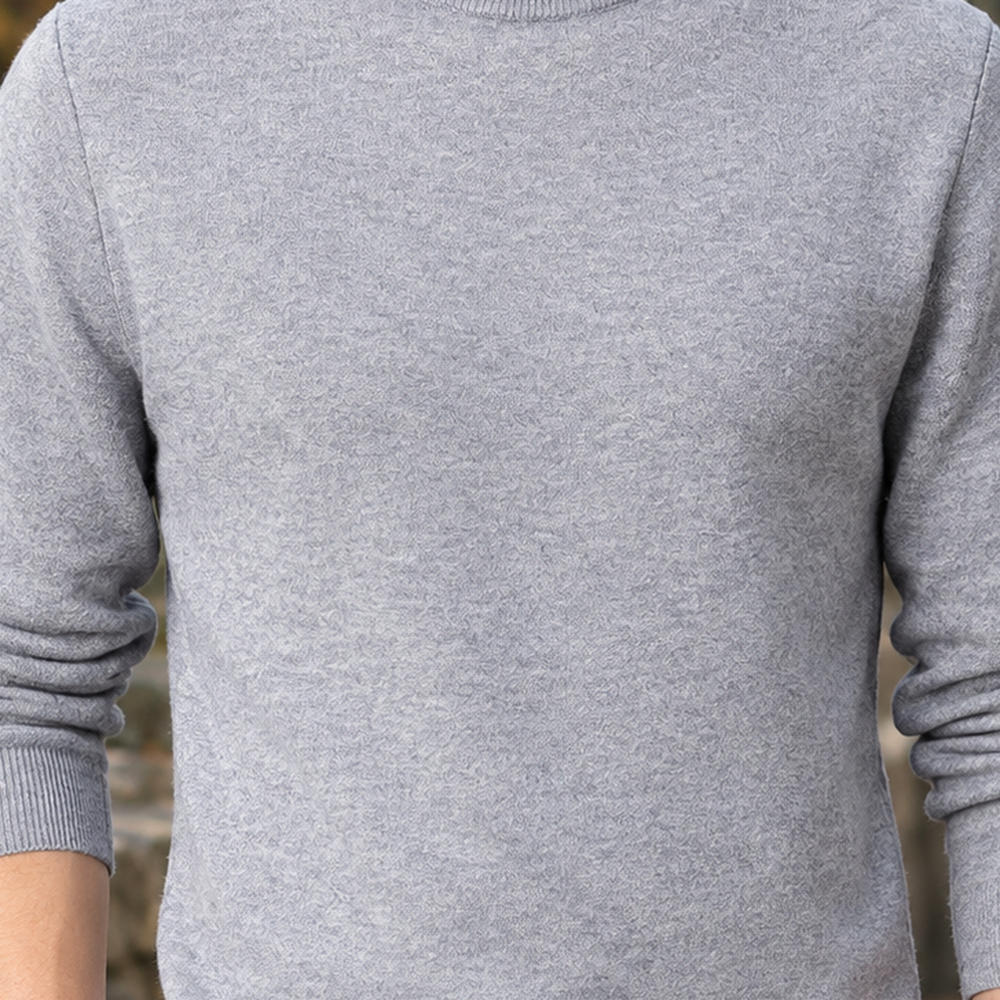 Men's Slim Fit Mock Neck Sweater knit detail