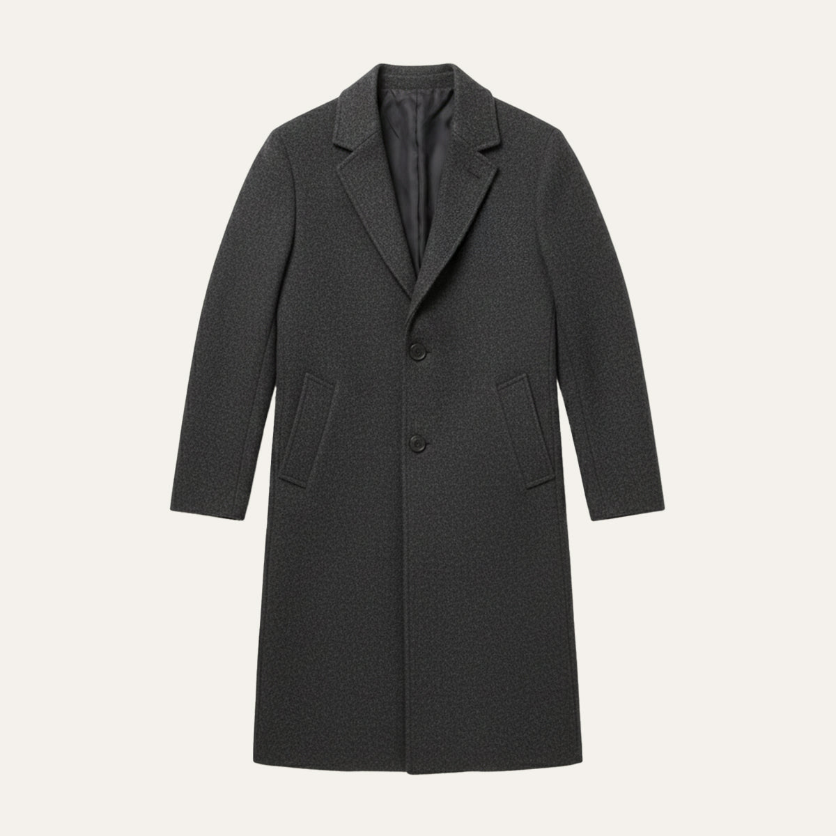 Men's Tailored Lapel Overcoat - flat lay