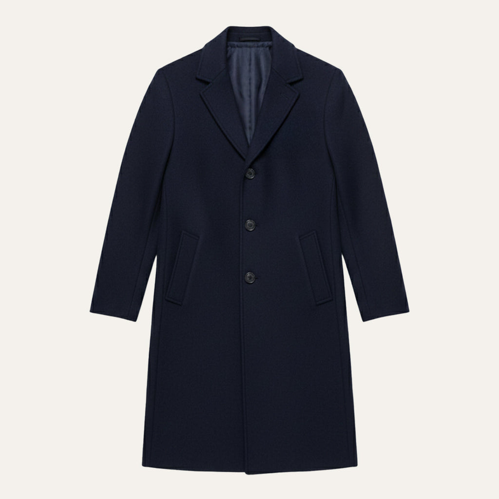 Men's Tailored Lapel Overcoat - studio