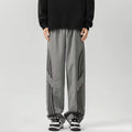 Men’s Track Pants – Relaxed Wide Leg – Contrast Stripe Panels – Streetwear Design