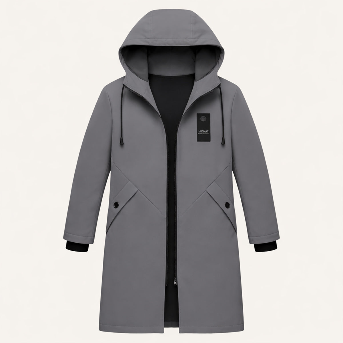 Men's Waterproof Longline Rain Jacket - detail