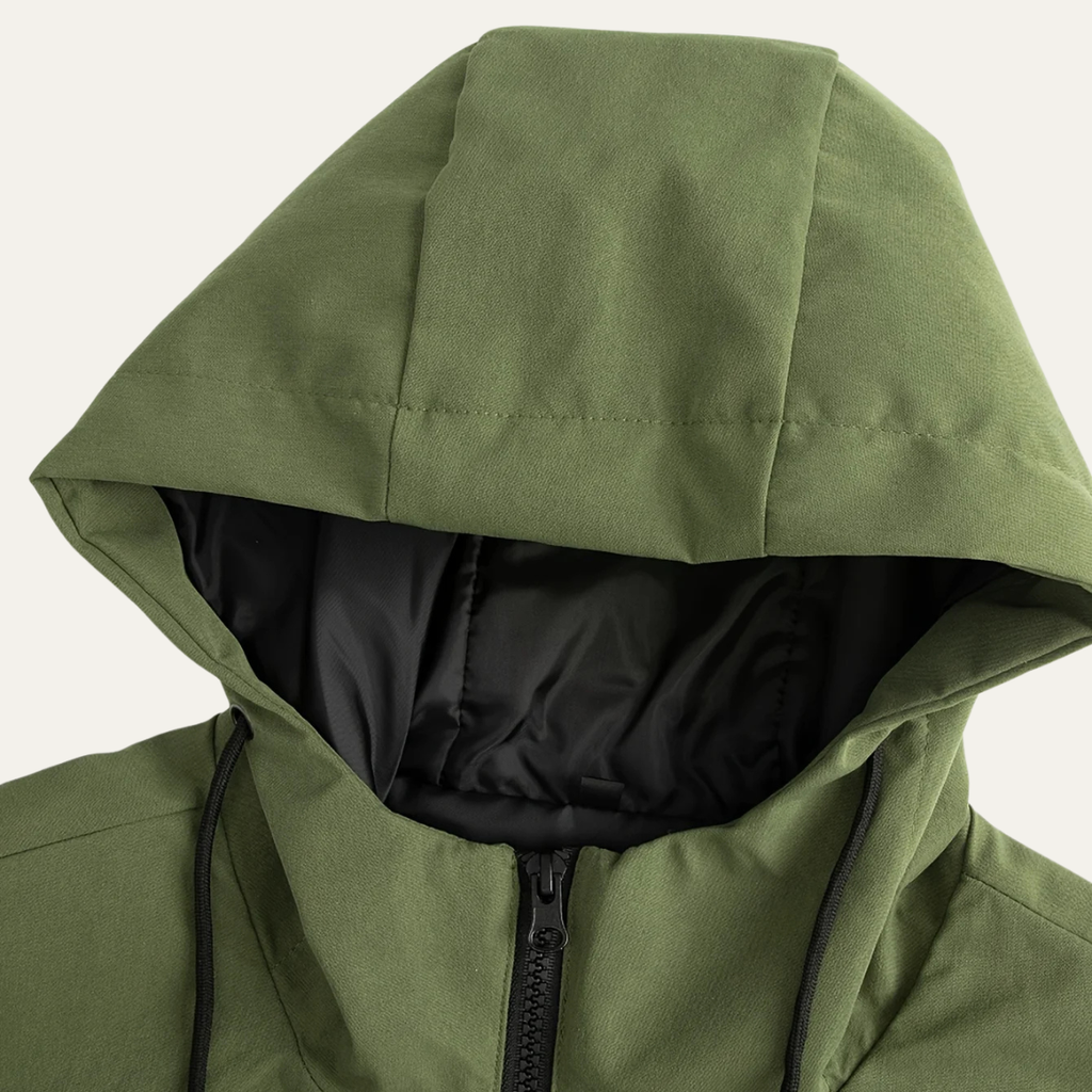 Men's Waterproof Longline Rain Jacket - detail