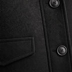Halstead and Vale wool blend jacket button and pocket detail