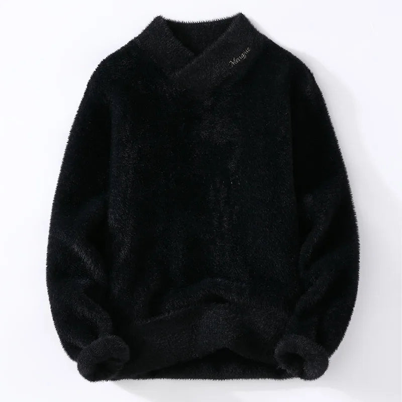 Ellsworth & Rowe Men's Wool Pullover Sweater - Black