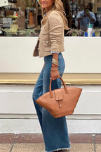 Women's Beige Tailored Blazer with Pockets