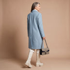 Women's Double-Breasted Wool-Blend Midi Coat