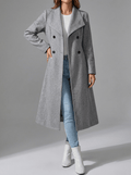 Women's Longline Overcoat - Gray