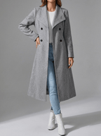 Women's Longline Overcoat - Gray