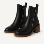 Women's Block Heel Ankle Boots - detail