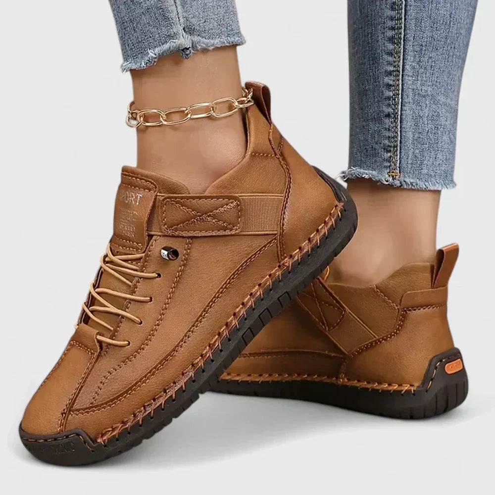 Women's Slip-On Sneakers - Brown