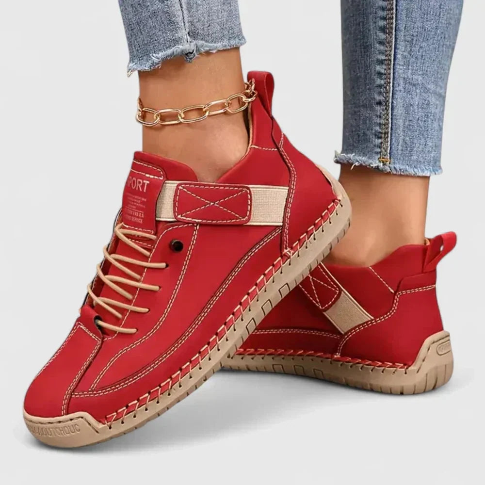 Women's Slip-On Sneakers - Red